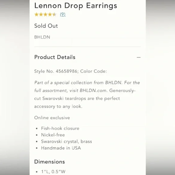 Ti Adoro Blue Lennon Drop Earrings - Picture 8 of 8